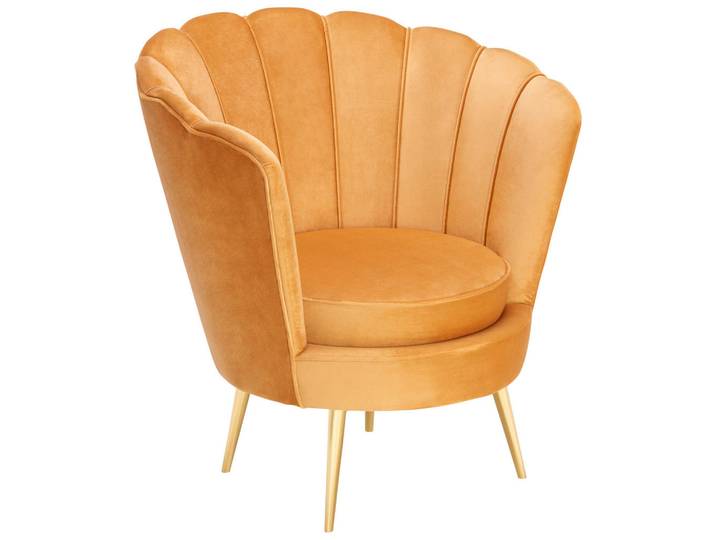Xora Sessel, Goldfarben, Currygelb, Metall, 83x87x76 cm, Wohnzimmer, Sessel, Polstersessel