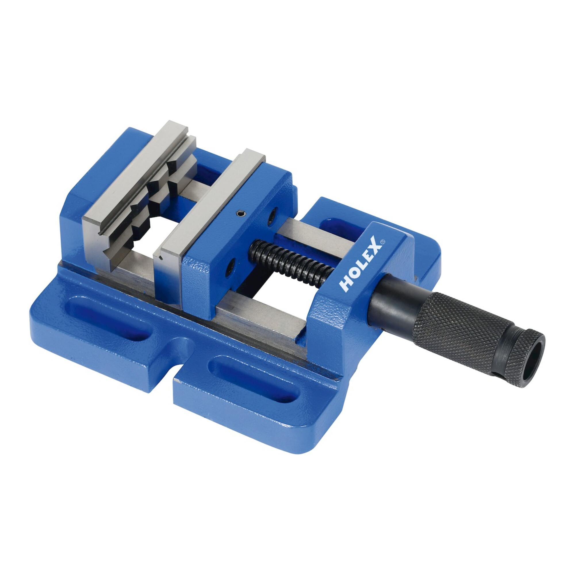 HOLEX Bohrmaschinen - Handschraubstock 120 mm aus Stahl/Gusseisen mit Backenbreite 120mm und Spannweite 100mm für Bohrmaschinen, 365045 120)