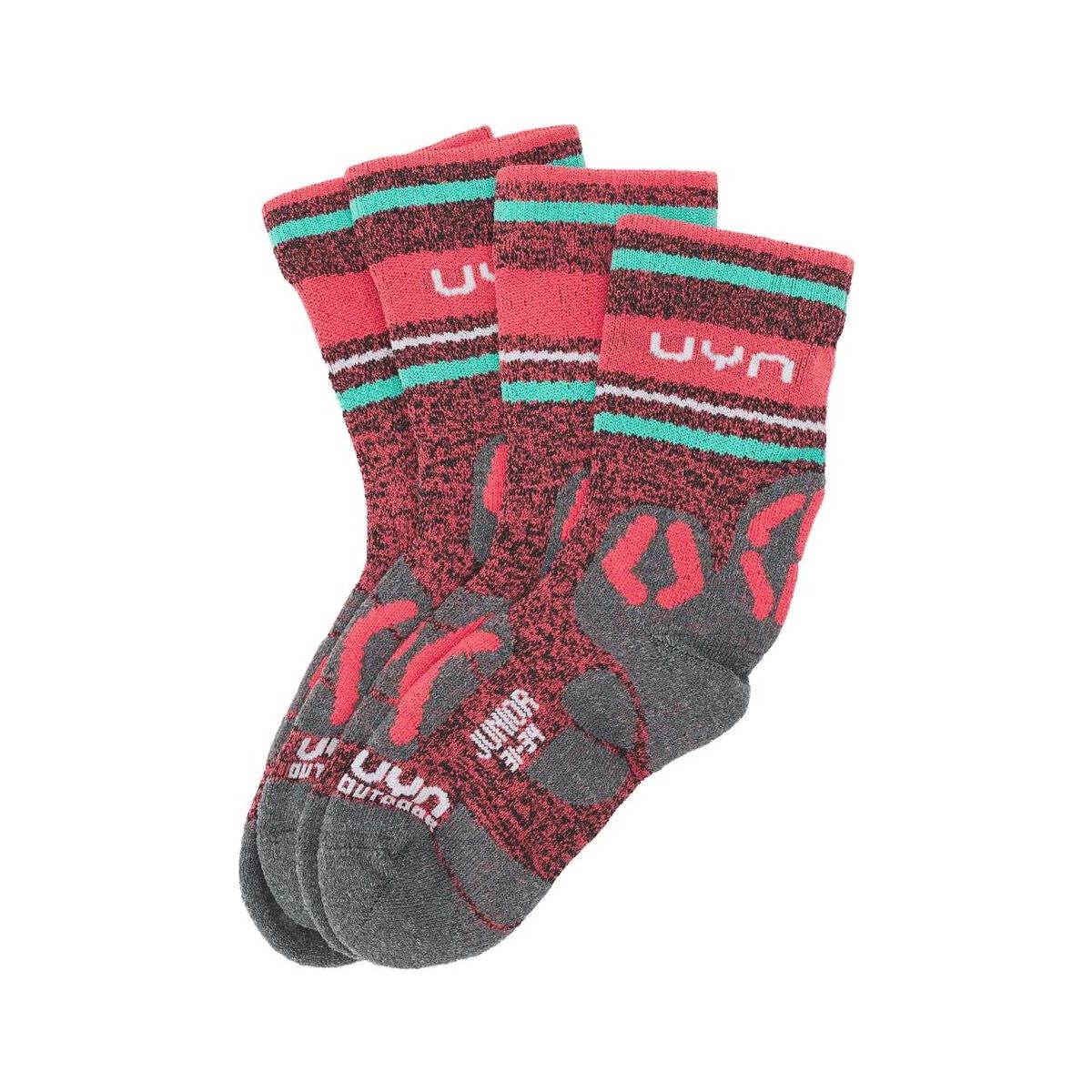 Uyn Junior Outdoor Explorer Socks 2PRS Pack pink stripes (P567) 24/26 S100343-P567-24/26