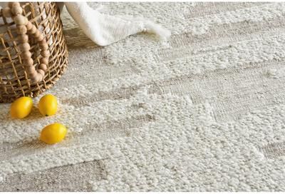 Exquisite Rugs Canyon Handmade Handwoven New Zealand Wool Ivory/Beige Area Rug