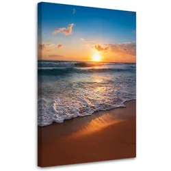 WANDBILD strand meer sonnenuntergang landschaft 70x100 cm