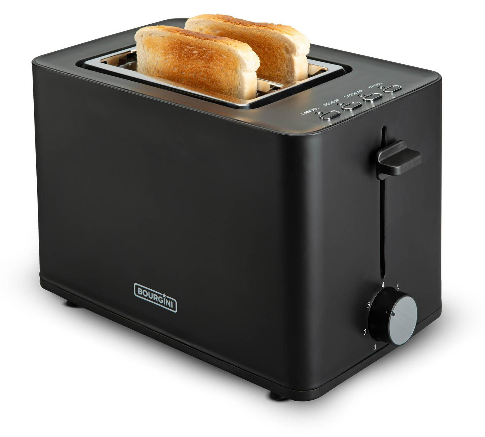 Bourgini Tosti Toaster met bagelfunctie en tostiklemmen - Zwart - Matte finish
