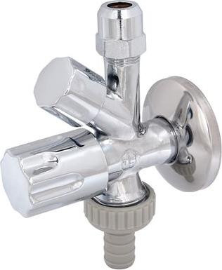 Schlösser Js Kombi-Eckventiel met designhandgreep, 3/8 inch, verchroomd