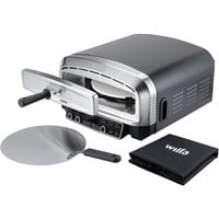 CRUST Elektrischer Pizzaofen PO2B-E2200 schwarz, 2.200 Watt, für Pizzen bis ca. Ø 32cm, rotierender Pizzastein