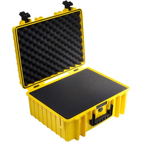 B&W Outdoor Case Type 6000 gelb mit Schaumstoff Inlay
