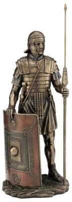 Unicorn Studio 14.37 in H Roman Soldier with Javelin Figurine Poly Resin
