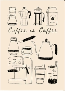 Inspire Picks Coffee Diver Canvas Wall Art Trendy Coffee Lover Kitchen Poster Print 13 50x70cm Unframed