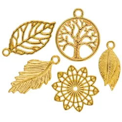 Anhänger "Boho", gold, 20–23 mm, 20 Stück