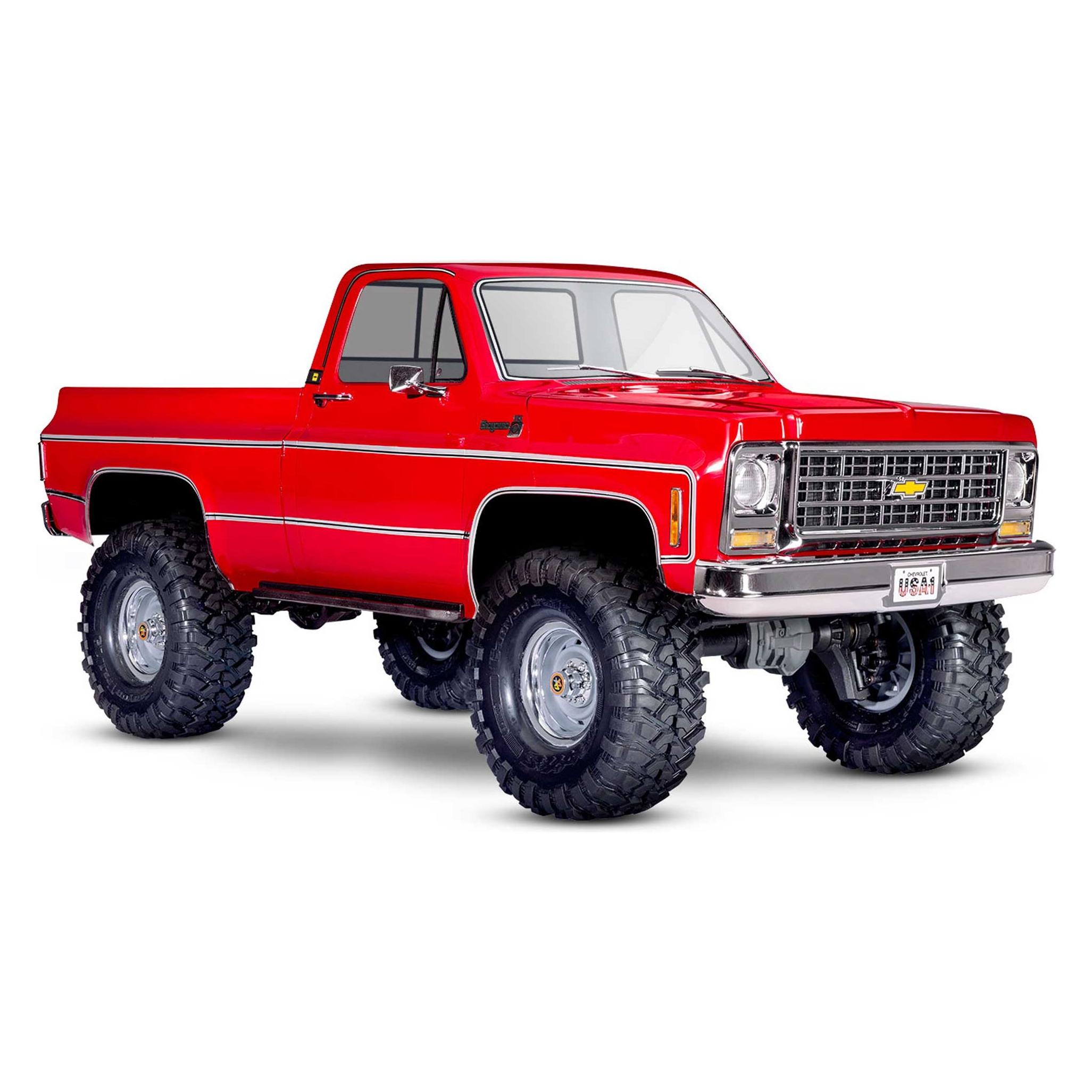 Traxxas CRAWLER K10 CHEVY 1:10 4WD EP RTR RED - XLT OHNE Ladegerät und OHNE Akku (RTR Ready-to-Run) (TRX92154-4-RED)