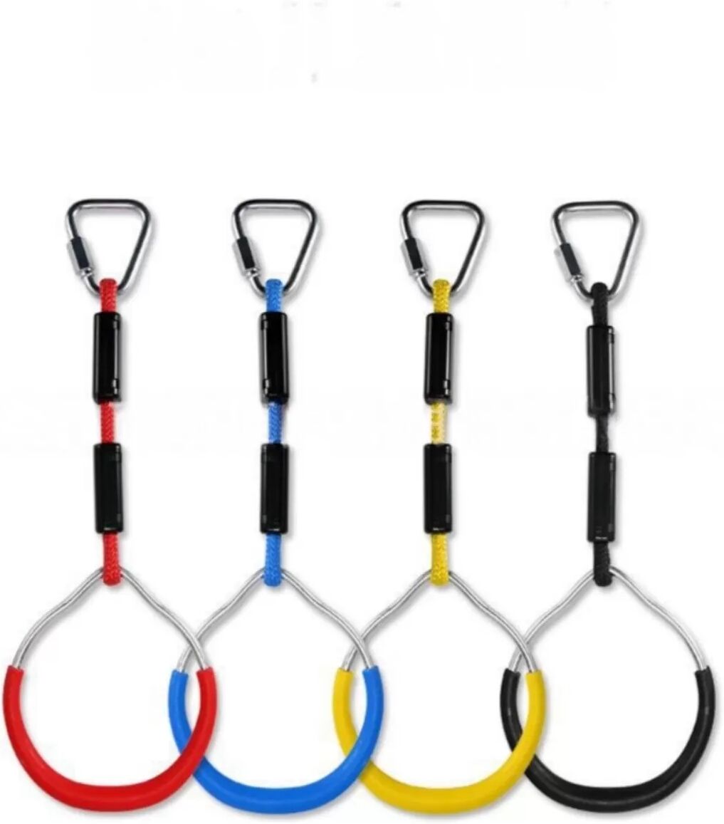 INF Aerial Climbing Hanging Ring – ABS+Polyester Spielplatz-Kletterring, 120kg Tragfähigkeit Rot