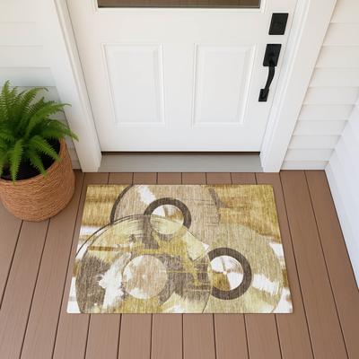 Addison Rugs Machine Washable Indoor/ Outdoor Modern Records Chantille Rug