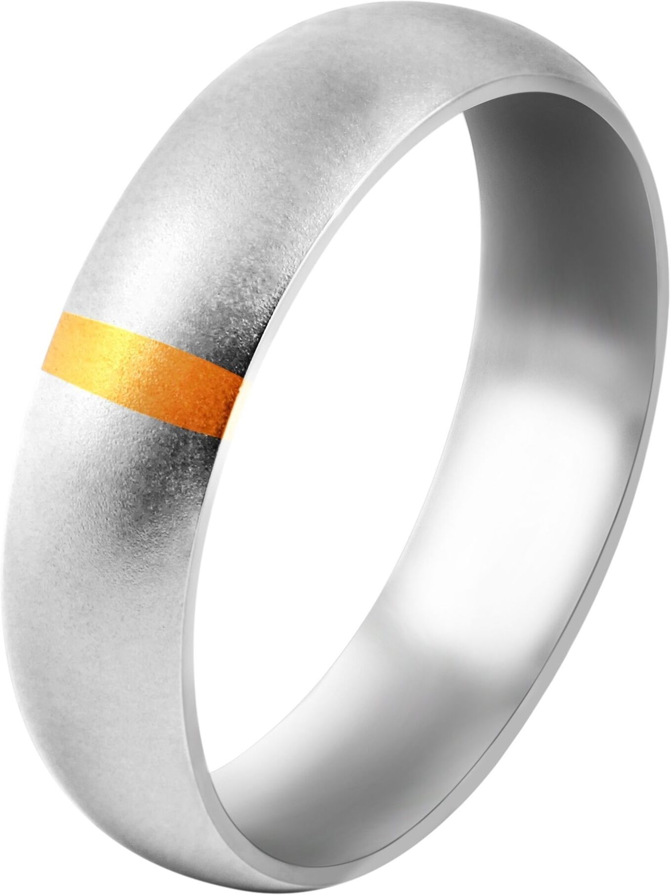 Partnerring AKZENT "Yanko, langlebig" Gr. 66, silber (silberfarbig), Fingerringe, Herren, 66, Edelstahl, Partnerring