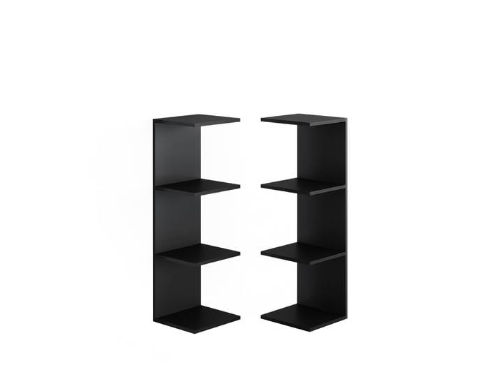 Étagère murale lot de 2 noir 30x95cm
