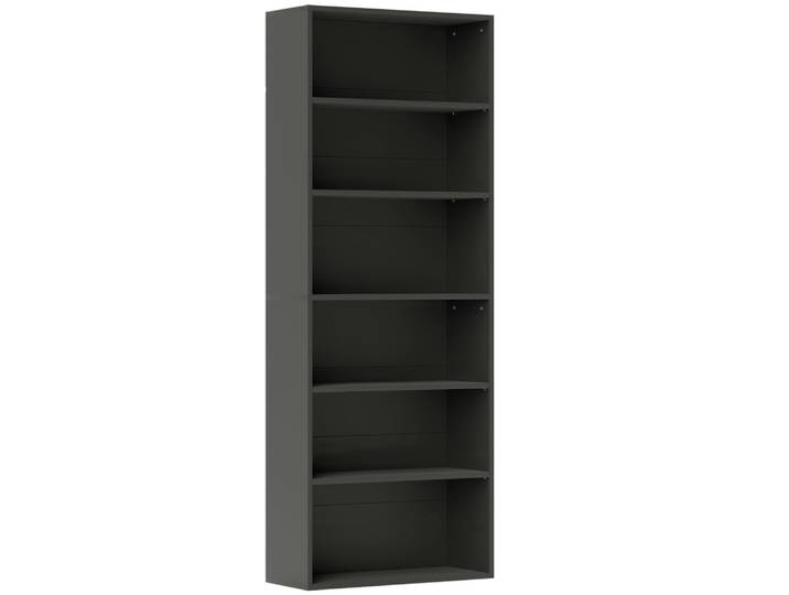 Bibliothèque 5 niveaux bois noir