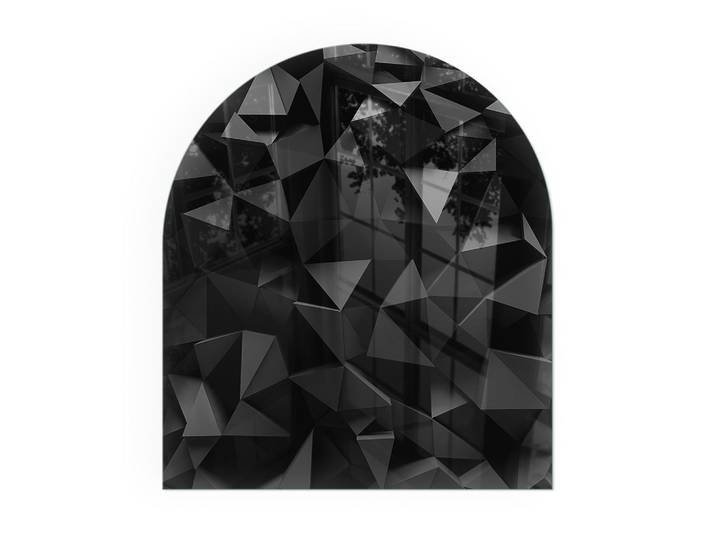 KAMINBODENPLATTE 80x70 cm - Dreidimensionale Geometrie