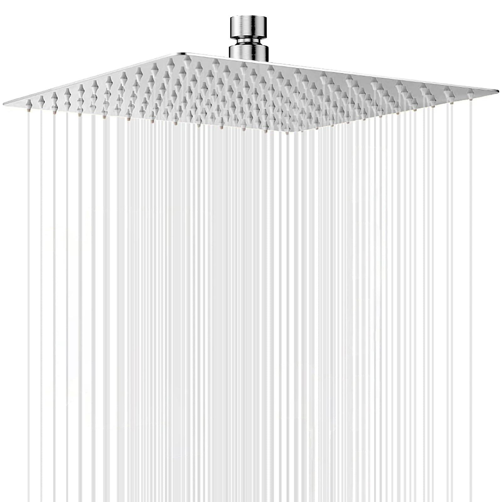 Merkloze RVS Regendouchekop met Anti-Lime Sprayers, 30 cm