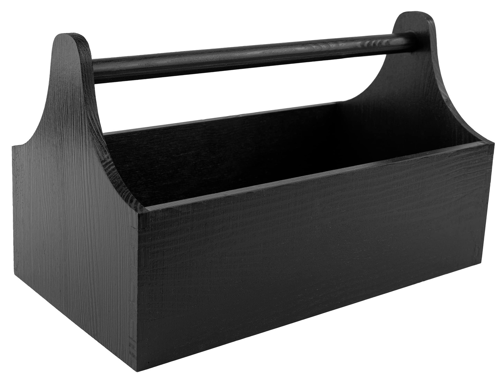 Creative Deco Houten Gereedschapskist met Handvat, Zwart