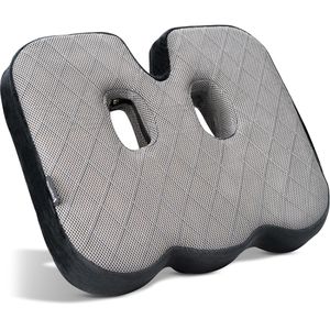Healthfix Orthopädisches-Sitzkissen fest, grau, Steißbeinkissen, waschbar, mit Memory-Schaum