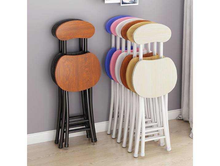 Chaise pliante chaise de salle à manger maison chaise facile chaise arrière de loisirs tabouret de dortoir chaise de Table Portable adulte rond beauté