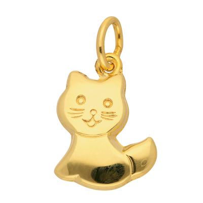 Kettenanhänger ADELIA´S "333 Gold Anhänger Katze", gold, Schmuckanhänger, Damen, Gold, Kettenanhänger, Goldschmuck für Damen