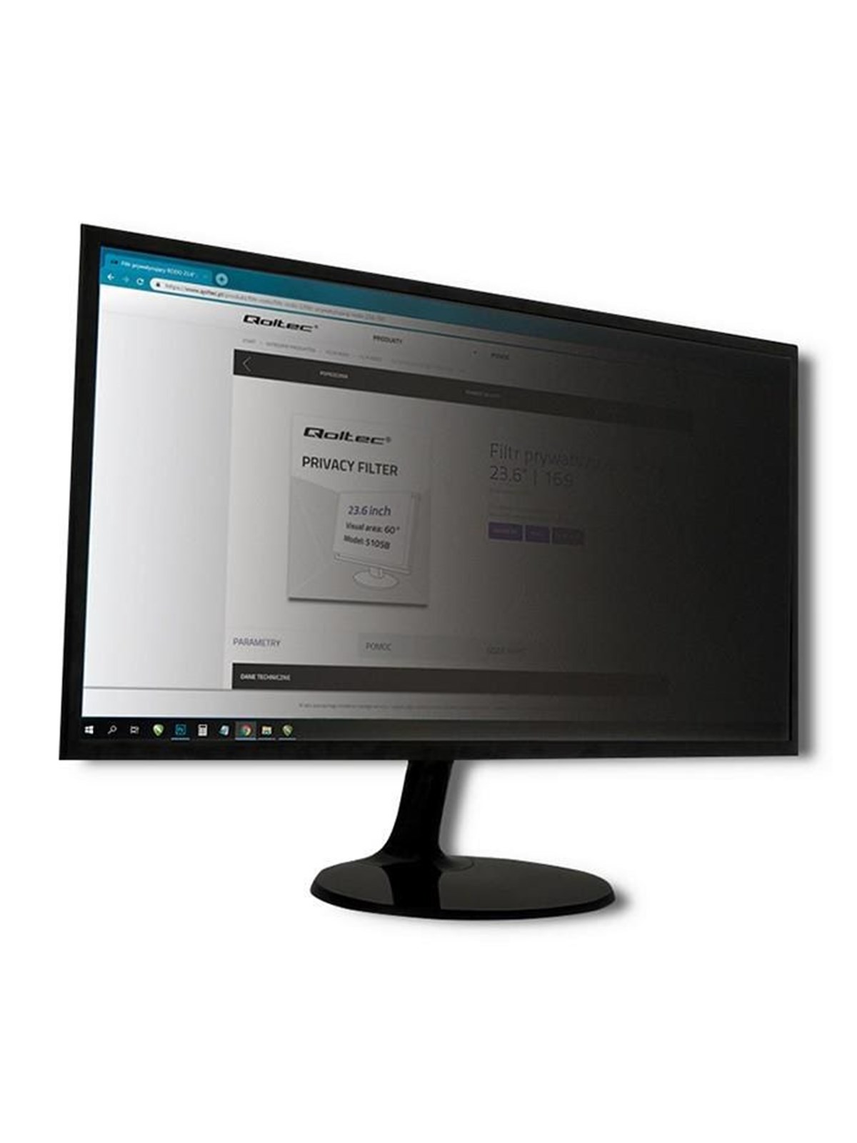 Qoltec Display-Sichtschutzfilter 51057 - 23" 16:9 transparent entspiegelt