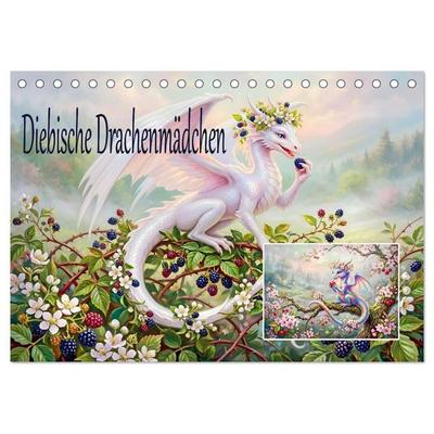 Diebische Drachenmädchen (Tischkalender 2027 DIN A5 quer), CALVENDO Monatskalender