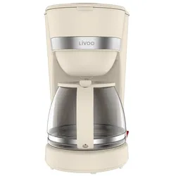 Livoo Kaffeeautomat, Filterkaffeemaschine, Weiss