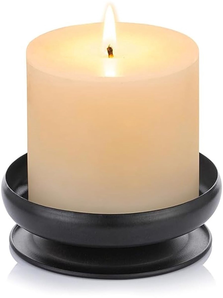 Solidchoice Metalen Kaarsenstandaard Moderne Kandelaar Decoratief Windlicht Ø 10 cm