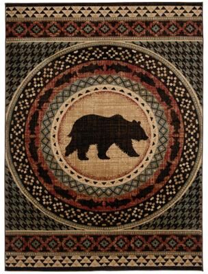 Mayberry Rug American Destination Asheville Lodge Bear Area Rug
