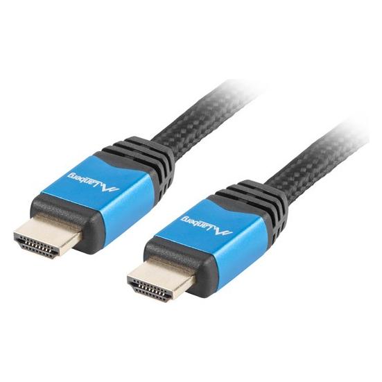 Lanberg Kabel Premium CA-HDMI-20CU-0010-BL (HDMI M - HDMI M 1m schwarze Farbe) (1 m) (CA-HDMI-20CU-0010-BL)