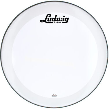 Ludwig "24" Bass Drum Head Vint. Logo" Smooth White
