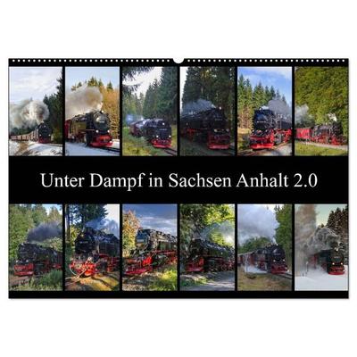 Unter Dampf in Sachsen Anhalt 2.0 (Wandkalender 2027 DIN A2 quer), CALVENDO Monatskalender