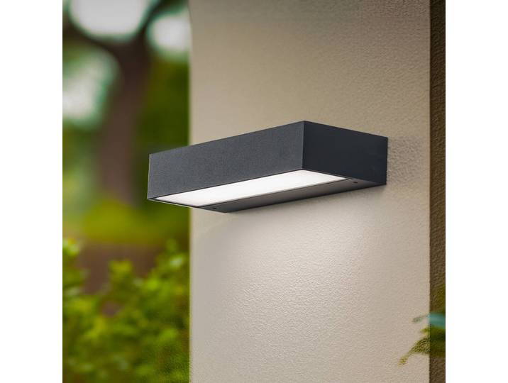 BEGA LED Außenwandleuchte 24472, schwarz, Aluminium, Modern, Wandlampe
