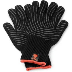 Weber Grillhandschuh-Set, S/M, Backhandschuhe + Topflappen, Schwarz