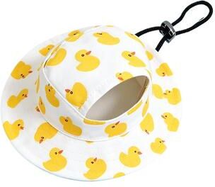 Fusion Finds Cute Dog Hat Adjustable Pet Cap For Small Dogs With Sun Protection & Secure Chin Strap a