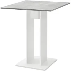 Helloshop26 - Quadratischer Esstisch für Küche/Wohnzimmer 65 cm grau/weiß