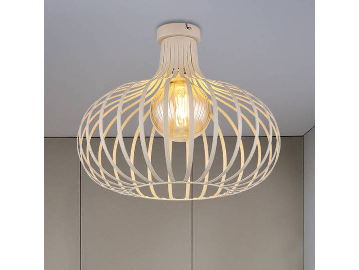 Globo Deckenlampe Mateo, dimmbar, creme / amber, für Wohn- / Esszimmer, Metall, Skandinavisch, Deckenlampe