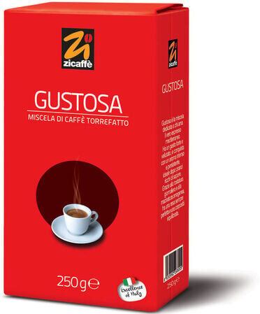 zicaffe Zicaffè - Gustosa- Gemahlener Kaffee 250 G - MaxiCoffee