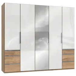 Drehtürenschrank Level 36D ca. 250x216x58 cm Weiß/Eichefarben