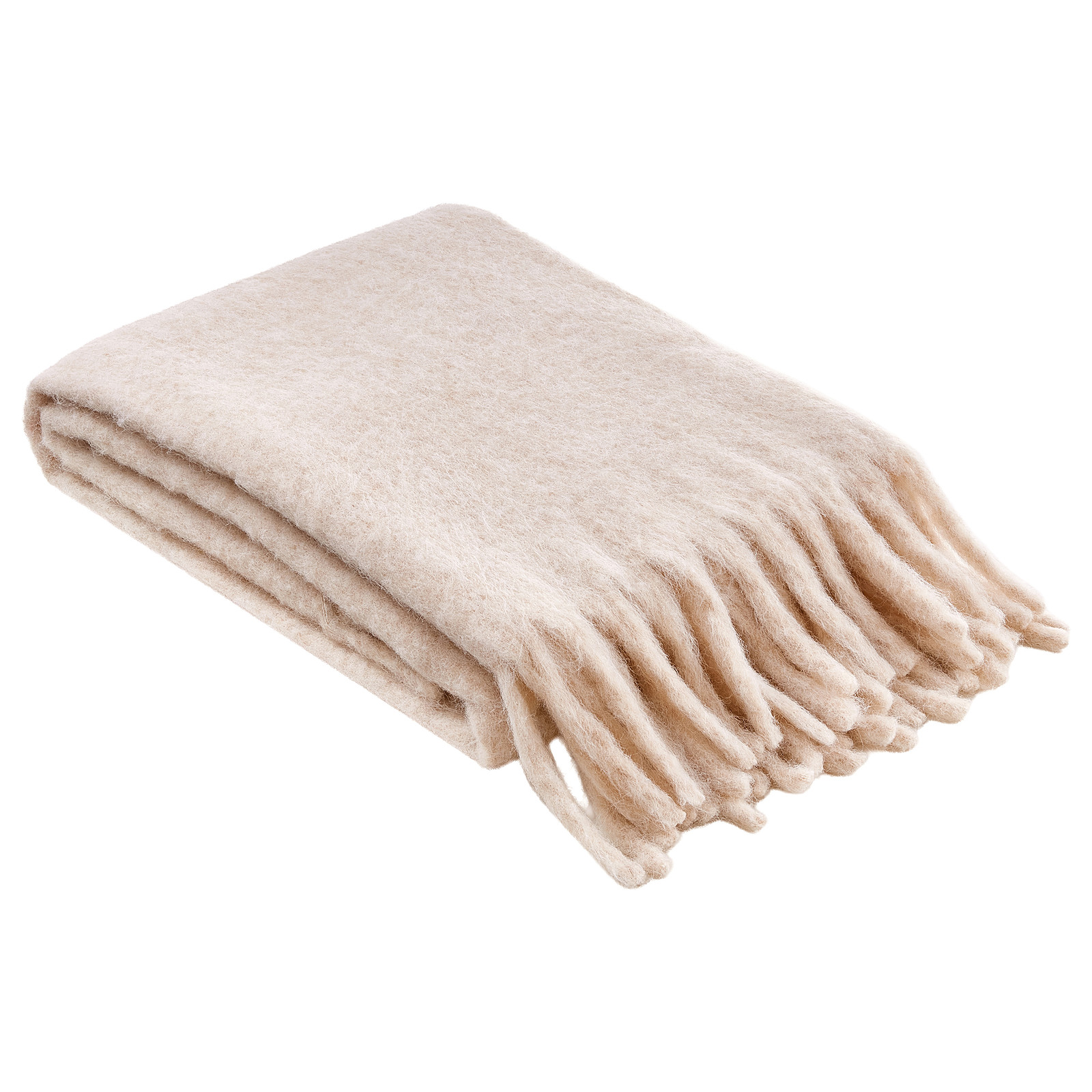 home24 Dekentje beige polyester B: 130 cm, L: 170 cm