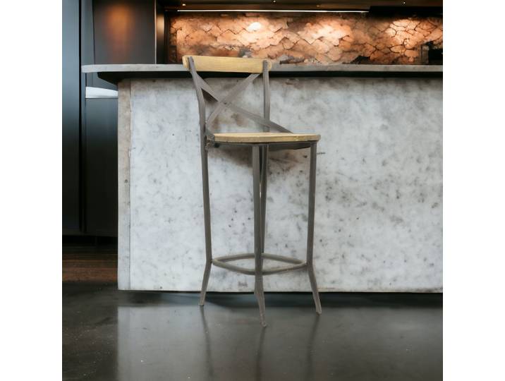 Chaise haute de bar industrielle