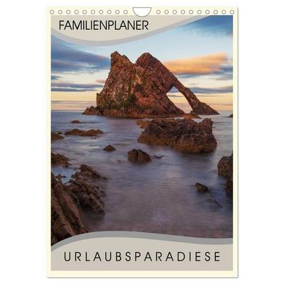 Urlaubsparadiese - Familienplaner (Wandkalender 2026 DIN A4 hoch), CALVENDO Monatskalender