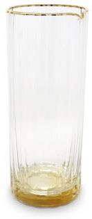 Classic Touch "Glass Optic Pitcher with Gold Base and Rim, 9.75""H"