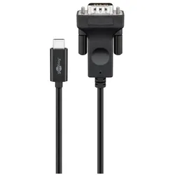 Goobay USB Typ C – VGA (1.80 m), Videokabel, Schwarz