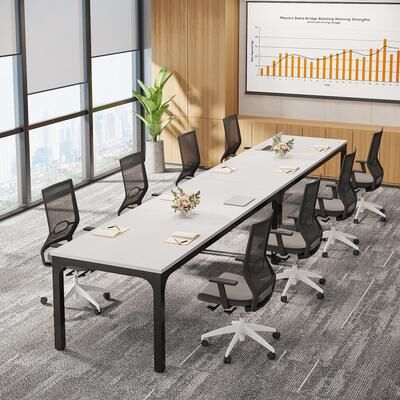 OEM Rectangle 13FT Large Conference Table Set of 2, 78.74-Inch Meeting Seminar Table, Long Business Table