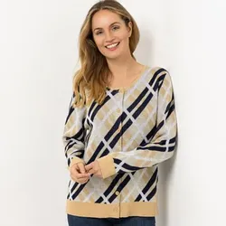 CASHMASOFT Cardigan, 1/1-Arm Rundhalsausschnitt Knopfleiste Cashmeregriff