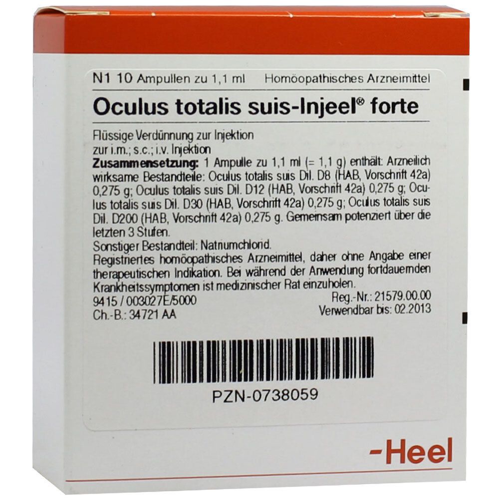 Oculus totalis suis Injeel forte Ampullen 10 St