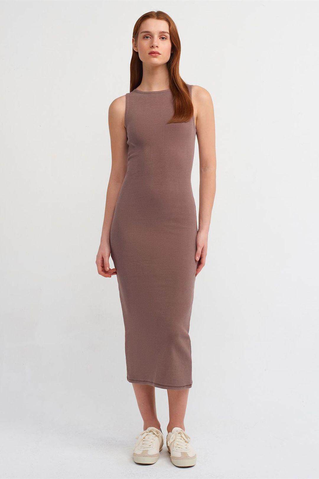 Mouwloze Bodycon Midi Jurk
