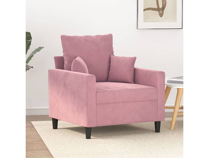 vidaXL Sessel Rosa 60 cm Samt