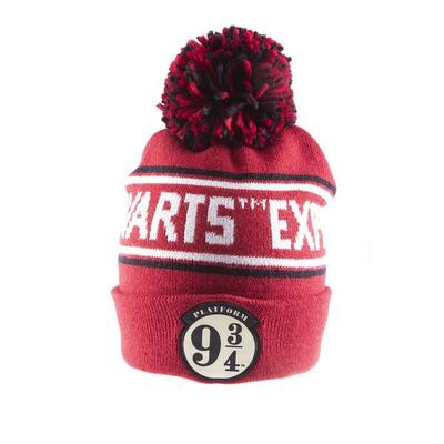 HP Logo Black Beanie Pom One Size